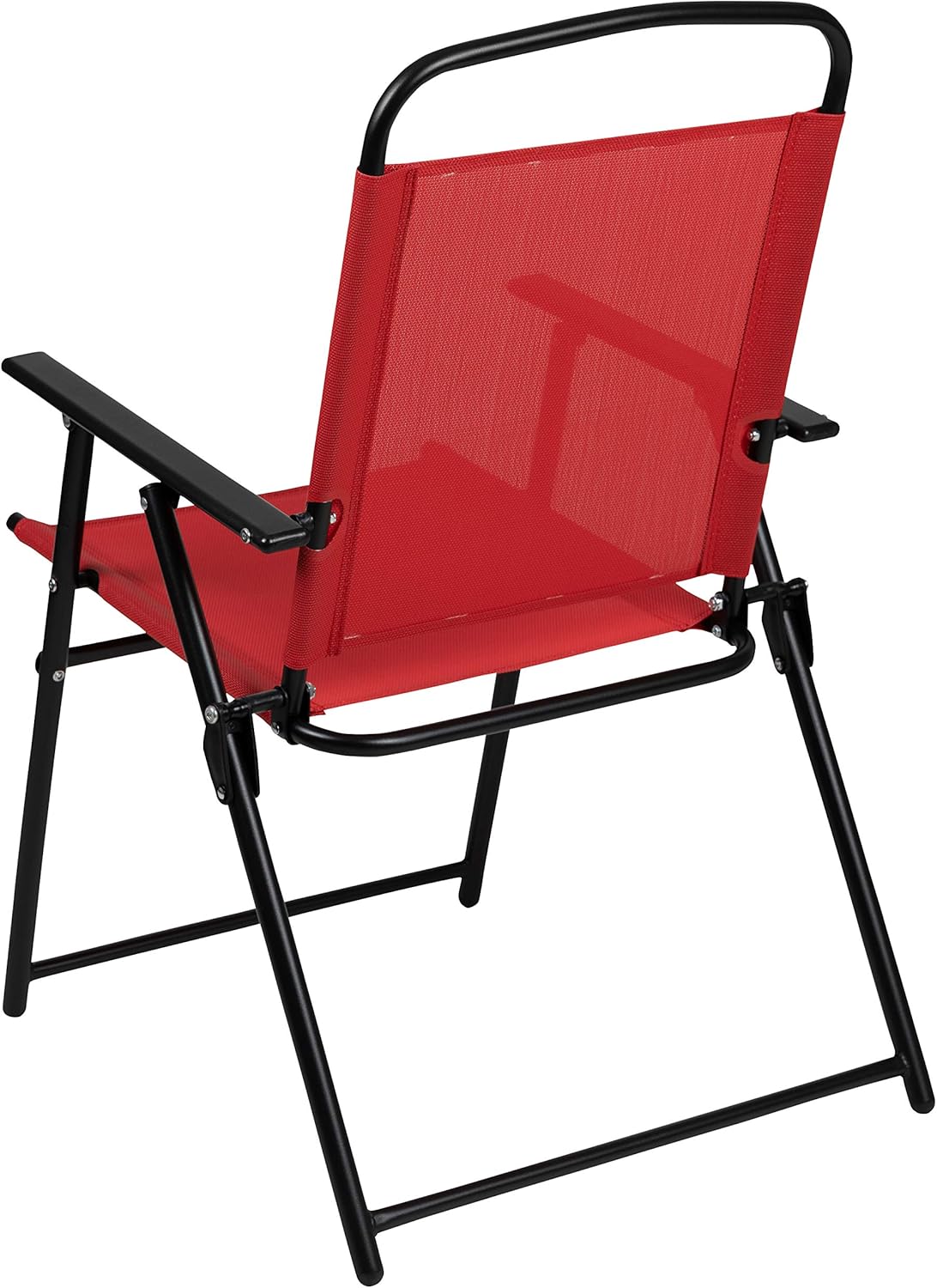 EMMA + OLIVER 6 Piece Brown Patio Garden Set with Umbrella Table and Set of 4 Folding Chairs