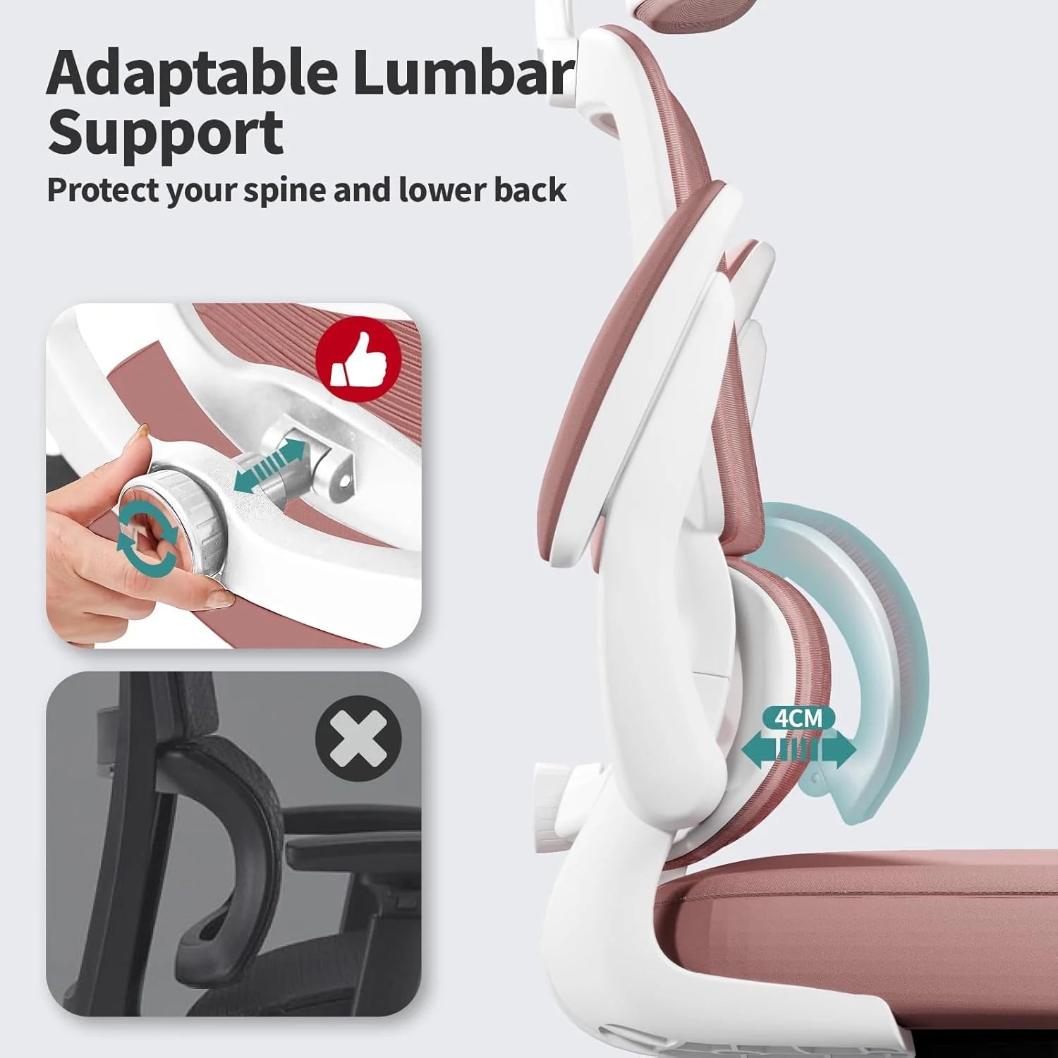 Office Chair Ergonomic Desk Chair, 330 lbs Home Mesh Desk Chair with Wheels, Comfortable Gaming Chair, High Back Office Chair