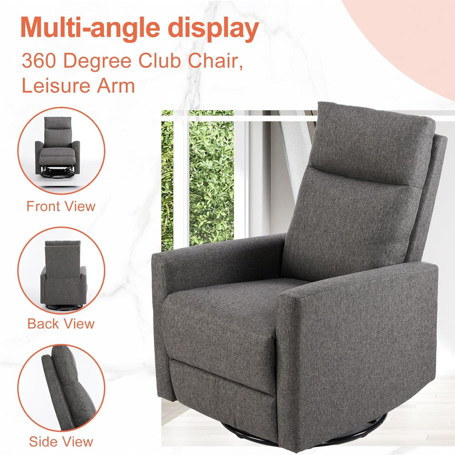 Adult massage recliner adjustable home theater seat modern fabric recliner