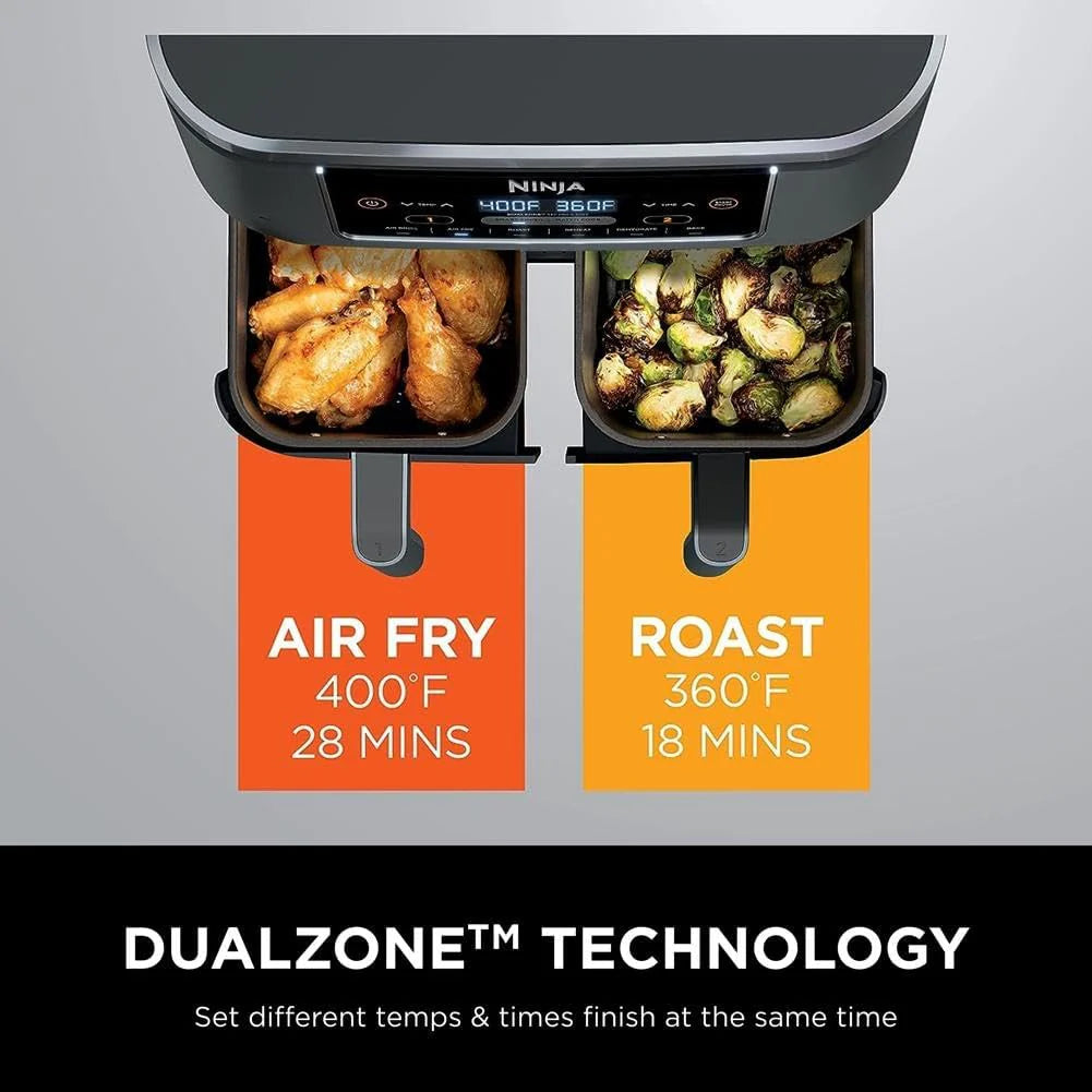 Ninja Foodi 6-in-1 FlexBasket Air Fryer with 7-Quart MegaZone and Basket Divider